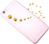 1Box ABS Plastic Imitation Pearl Dome Cabochons, Half Round, Goldenrod, 4~12x2~6mm, about 660pcs/box