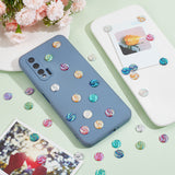 150Pcs 10 Colors Flat Back Resin Rhinestone Cabochons, Flat Round with Vortex Pattern, Mixed Color, 11.5x3mm, 15pcs/color