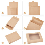 Cardboard Box, with PVC Clear Window, Rectangle, Camel, 14.5x10.5x2.5cm