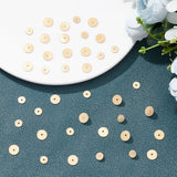 200Pcs 2 Styles Brass Spacer Beads, Long-Lasting Plated, Disc, Real 18K Gold Plated, 6~8x0.5mm, Hole: 0.9~1mm, 100pcs/style