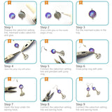 DIY Earring Making, 304 Stainless Steel Cabochon Connector Settings, Tibetan Style Alloy Pendants, Resin Cabochons and Brass Earring Hooks, Mixed Color, 110x70x30mm