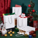 Rectangle Thickened Paper Gift Bags, Shopping Bags, with Handles, White, 12x6x16cm