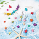 6 Strands 3 Styles Synthetic Howlite & Synthetic Turquoise Beads Strands Set, Dyed, Starfish/Sea Star & Round & Tortoise, Mixed Color, 8~19x8~14x5~8mm, Hole: 1mm, about 23~50pcs/strand, 14.76~15.35''(37.5~38.989cm), 2 strands/style