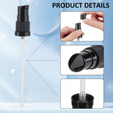18/415 Plastic Pump Bottle Replacement Top, Dispensing Pump for Lotion Shampoo Bottle, Black, 15.05x2.2cm