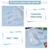 PP Plastic Sandal Shoes Support, Retail Shop Shoe Display Stand Forms Inserts, Foot Shape, Clear, 221x83x88mm