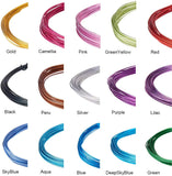 Round Aluminum Wire, Mixed Color, 0.8~1mm, about 16.4 Feet(5m)/roll, 30roll/set