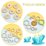 30 Sets Unfinished Wood Pieces Ring Set, Blank Wooden Slices for DIY Painting, Pyrography Craft, BurlyWood, 1.3~3.2x0.3cm, Inner Diameter: 0.7~2.6cm, 4pcs/set