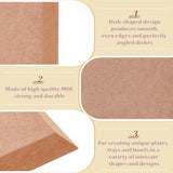 MDF Wood Boards, Ceramic Clay Drying Board, Ceramic Making Tools, Square, Tan, 14.9x14.9x1.5cm