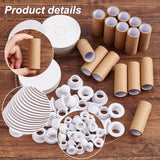 Paper Thread Winding Bobbins, with Plastic Finding, for Cross-Stitch Embroidery Sewing Tool, BurlyWood, 80x60mm, 16 sets/box