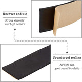 Strong Adhesion EVA Sponge Foam Rubber Tape, Anti-Collision Seal Strip, Black, 35x3mm, 10m/roll