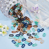 Acrylic Linking Rings, Quick Link Connectors, For Jewelry Cable Chains Making, Imitation Gemstone Style, Oval, Mixed Color, 20.5x11x3mm, Inner Diameter: 13.5x4mm, 8 colors, 48pcs/color, 384pcs/set
