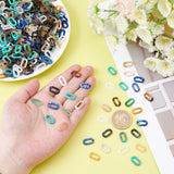 960Pcs 8 Colors Acrylic Linking Rings, Quick Link Connectors, For Jewelry Cable Chains Making, Imitation Gemstone Style, Oval, Mixed Color, 14x8.5x2.5mm, Inner Diameter: 9x3mm, 120pcs/color