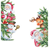 PVC Wall Stickers, Wall Decoration, Santa Claus, 830x390mm, 2 sheets/set