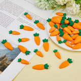 60Pcs 2 Styles Easter Opaque Resin Cabochons, Carrot, Sandy Brown, 28.5~38.5x11~14x5~6mm, 30pcs/style