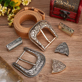 2 Sets 2 Styles Belt Alloy Buckle Sets, include Roller Buckle, Rectangle Silder Charm, Triangle Zipper Stopper, Mixed Color, 11~42x11~42x18~18.5mm, Inner Diameter: 15~37.5x1~38mm, 1 set/style