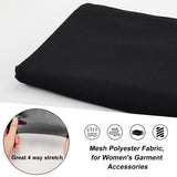 Mesh Polyester Fabric, for Women's Garment Accessories, Black, 1750~1800x0.2mm