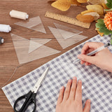 Acrylic Quilting Template, Patchwork Stencils, Triangle, Clear, 26~92x43~183x3mm, 6pcs/set