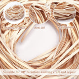 100G Natural Rattan Wicker, with 10Pcs Rubber Wood Nail, Solid Weaving Material, for DIY Furniture Knitting Craft, Repairing, BurlyWood, 3.6~4x0.6~1mm