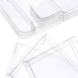 Transparent PVC Rectangle Favor Box Candy Treat Gift Box, for Wedding Party Baby Shower Packing Box, Clear, 26.3x15.85x0.05cm, Box Size: 3x12x17.5cm, 10pcs/set