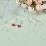 30Pcs 3 Styles Brass Linking Rings, Long-Lasting Plated, Round Ring, 925 Sterling Silver Plated, 22~30x1mm, Inner Diameter: 20~28mm, 10pcs/style