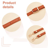 5Pcs 5 Colors Adjustable PU Leather Bag Shoulder Straps, with Alloy Swivel Eye Bolt Snap Hooks, for Bag Handle Replacement Accessories, Golden, 109.5~127.5x1.2cm, 1pc/color