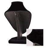 Velvet Necklace Displays, Necklace Bust Display Stand, Black, 9.4x6.2x14.5cm