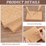 Cork Insulation Sheets, with Square, for Coaster, Wall Decoration, Party and DIY Crafts Supplies, BurlyWood, 15.05x15.05x1.53cm