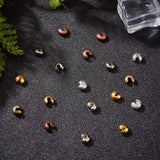Iron Crimp Beads Covers, Mixed Color, 5mm In Diameter, Hole: 1.5~1.8mm, 500pcs/box
