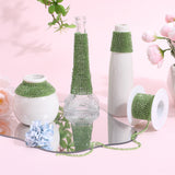 1 Roll Electrophoresis Iron Rhinestone Strass Chains, Rhinestone Cup Chains, with Spool, Peridot, SS8.5, 2.4~2.5mm, about 10 Yards/roll