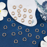 200Pcs Brass Open Jump Rings, Long-Lasting Plated, Twist Ring, Real 18K Gold Plated, 18 Gauge, 8x1mm, Inner Diameter: 6mm