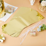 Plastic Packaging Bags, Aluminum Plated, with String, for Red Wine Packaging, Rectangle, Champagne Yellow, 46.2x16.6x0.04cm