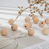 Natural Wood Beads, Beehive Beads, with Vacuum Bag, Antique White, 12x11mm, Hole: 3mm, 200pcs/set