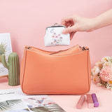3Pcs 3 Style Cloth Change Purse, Small Wallet, with Iron Kiss Lock Frame, Mixed Patterns, 8.5~9.1x9.1~10.2x0.8~0.9cm, 1 pc/style