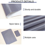 Nylon Fabric, with Paper Back, for Book Binding, Slate Gray, 400x0.2mm, about 1.2m/sheet