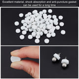 600Pcs Polystyrene Foam Earring Pads, for Ear Nuts, Earring Backs, White, 12~13x12~13x4~5mm, Hole: 1mm