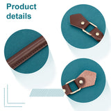 Cowhide Leather Bag Handles, with Alloy Rings, for Bag Replacement Accessories, Coconut Brown, 46.5x1.4cm