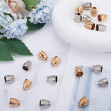 20Pcs 2 Colors Alloy Cord End, with Butterfly Pattern, Bag & Cloth Making Supplies, Platinum & Light Gold, 13x11mm, Hole: 5mm, Inner Diameter: 9mm, 10Pcs/color