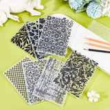 4Pcs 4 Styles Plastic Embossing Folders, Concave-Convex Embossing Stencils, for Handcraft Photo Album Decoration, Leaf Pattern, 148~149x105x3mm, 1pc/style