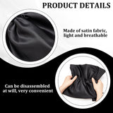 Polyester Detachable Puff Sleeves, for Wedding Bridal Dress Tulle Accessories, Black, 270x305x35mm