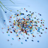 400pcs 8 colors Cubic Zirconia Cabochons, Faceted, Diamond, Mixed Color, 5x2.8mm, 50pcs/color