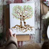 PET Hollow Out Drawing Painting Stencils, for DIY Scrapbook, Photo Album, Tree, 30x30cm