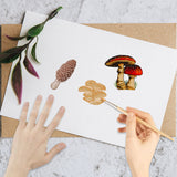 Custom PVC Plastic Clear Stamps, for DIY Scrapbooking, Photo Album Decorative, Cards Making, Stamp Sheets, Film Frame, Mushroom, 160x110x3mm