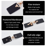 4 Sets Imitation Leather Toggle Buckle, Snap Toggle Closure Button, with Alloy Findings, for Bag, Sweater, Jacket, Coat, DIY Sewing Crafts Accessories, Black, 10.1cm