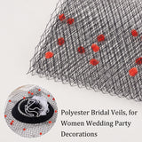 Polyester Bridal Veils, for Women Wedding Party Decorations, Red, 250x0.3mm