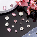 Stainless Steel Rhinestone Claw Settings, Mixed Shapes, Stainless Steel Color, 500pcs/bag