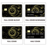 PVC Plastic Waterproof Card Stickers, Self-adhesion Card Skin for Bank Card Decor, Rectangle, Sun, 186.3x137.3mm