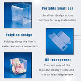 Transparent Plastic PVC Box Gift Packaging, Waterproof Folding Box, Square, Clear, 21.4x14x0.1cm, Box: 7x7x7cm