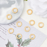 304 Stainless Steel Linking Rings, Ring, Golden, 14x2mm, Inner Diameter: 9mm, 20pcs/box