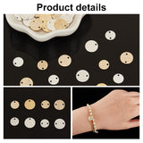 DIY Jewelry Making Finding Kit, Including Brass Charms & Link Connectors, Flat Round, Mixed Color, 8~10x0.5~1mm, Hole: 1.2mm, 80Pcs/box