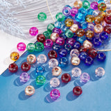 Glass European Beads, Large Hole Beads, Rondelle, Mixed Color, 14.5x10.5mm, Hole: 6.2mm